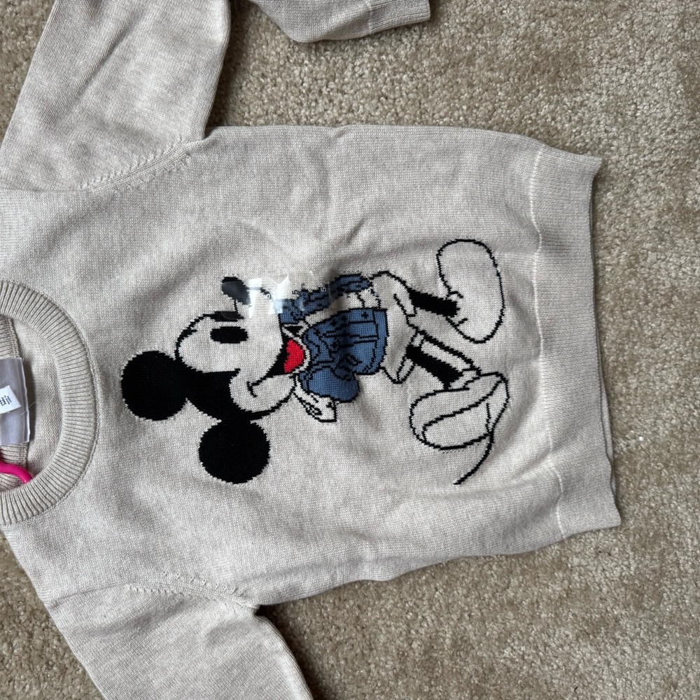 Disney Kids Mickey Mouse Light Tan Sweatshirt